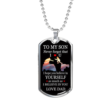 Father Son Heart Necklace From Father Birthday Gifts, Christmas Gifts Luxury Do